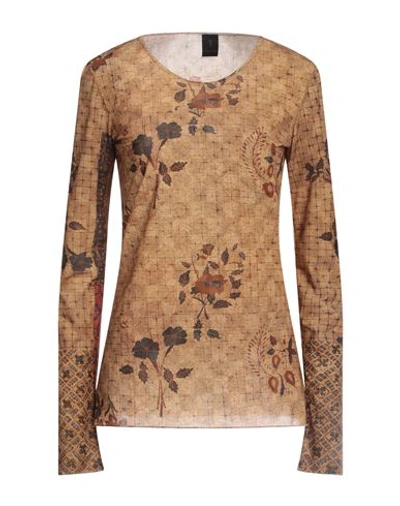 Shop Masnada Woman T-shirt Sand Size 4 Cotton In Beige