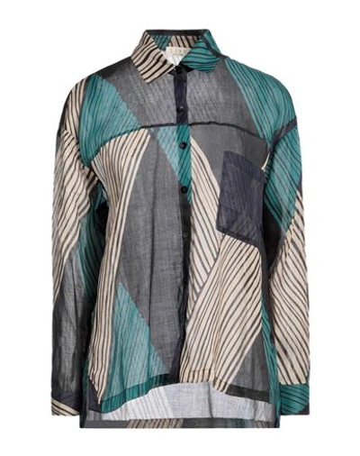 Siyu Woman Shirt Black Size 8 Ramie In Black