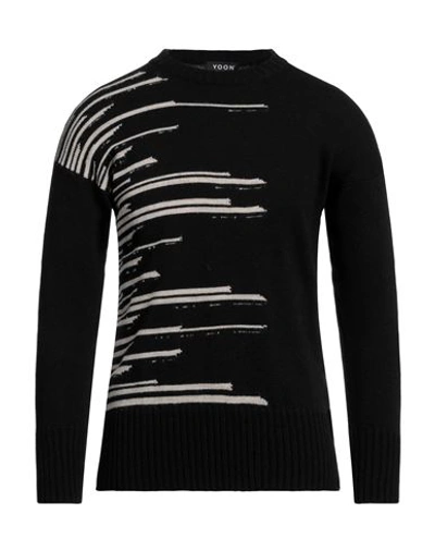 Yoon Man Sweater Black Size 42 Acrylic, Virgin Wool, Alpaca Wool, Viscose In Black