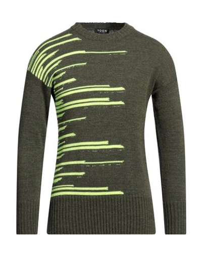 Shop Yoon Man Sweater Military Green Size 44 Acrylic, Virgin Wool, Alpaca Wool, Viscose