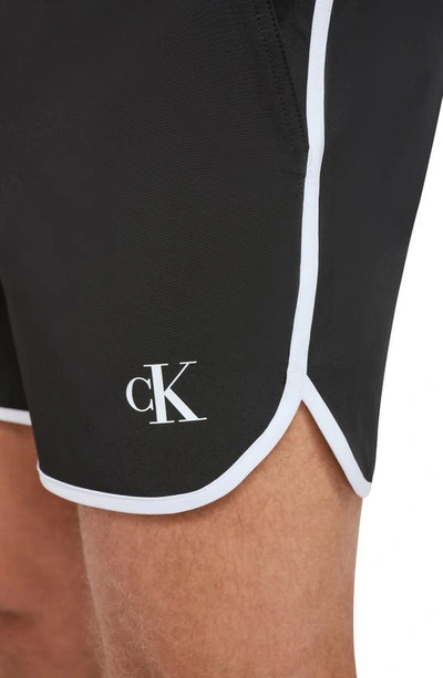 Shop Calvin Klein Pull-on Runner Shorts In Black