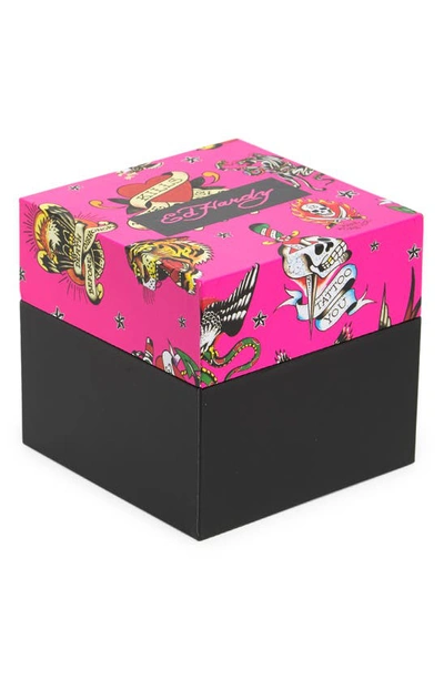 I Touch X Ed Hardy Silicone Strap Watch, 40mm In Matte Neon Lime