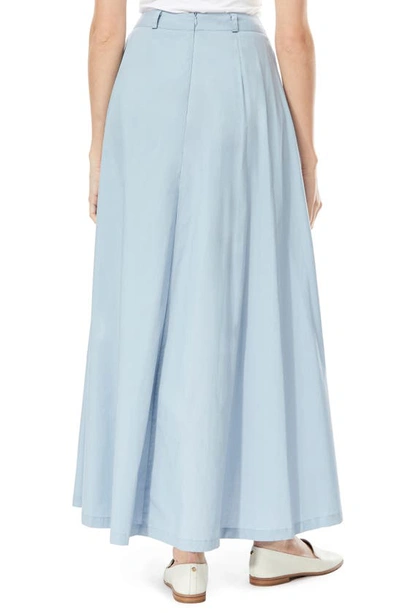 By Design Abigail Poplin Maxi Skirt In Dusty Blue