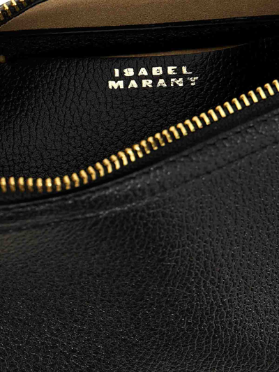 Shop Isabel Marant Oskan Moon Shoulder Bag In Black