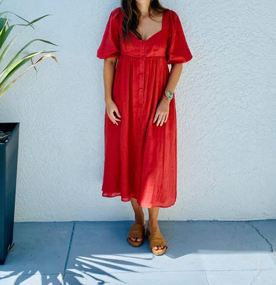 Shop Sancia Amalia Dress In Watermelon In Red