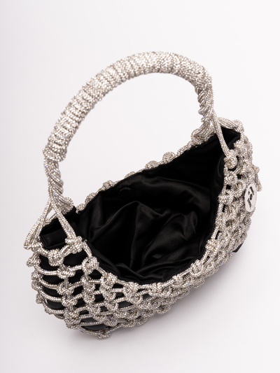 Shop Rosantica `nodi` Shoulder Bag In Silver