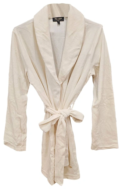 Shop Juicy Couture Women's Velour Wrap Belted Lounge Robe In Angel In Multi
