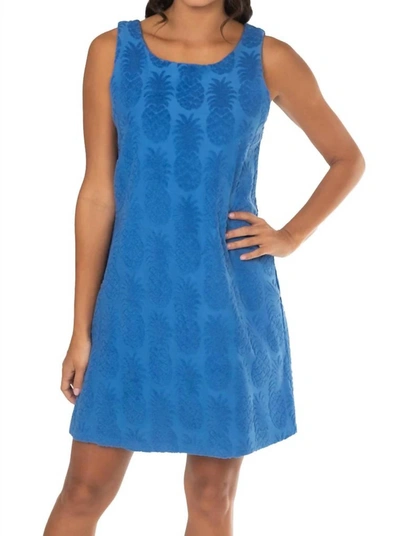 Shop Tori Richard Pineapple Bungalow Gracyn Dress In Slate In Blue