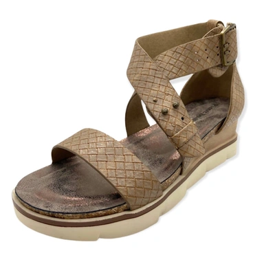 Shop Pierre Dumas Lisle Wedges In Taupe Tan In Multi