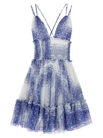 Shop Philosophy All Over Print Dress Dresses Light Blue