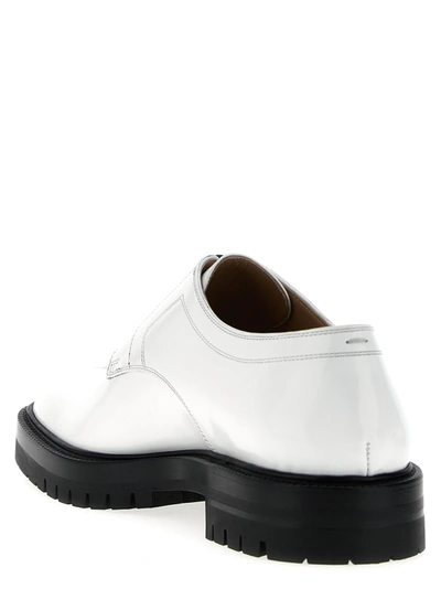Shop Maison Margiela Taby Country Lace Up Shoes White/black