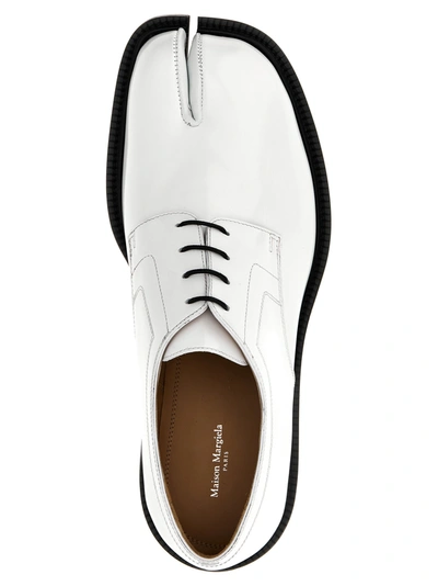 Shop Maison Margiela Taby Country Lace Up Shoes White/black