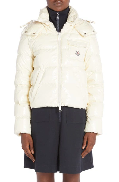 Shop Moncler Andro Hooded Down Puffer Jacket In Yellow