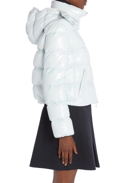 Shop Moncler Andro Hooded Down Puffer Jacket In Light Blue