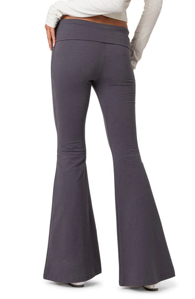 Edikted Naomi Flare Leggings In Dark-gray