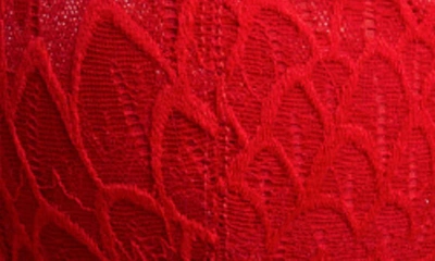 Montelle Intimates Lacey Keyhole Lace Underwire Bra In Sweet Red