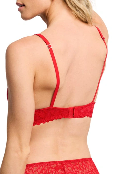 Shop Montelle Intimates Lacey Mystique Lace Underwire Bra In Sweet Red