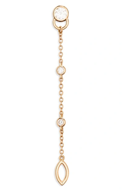 Shop Courbet Pont De Art Lab Created Diamond Single Linear Drop Earring In Rose Gold