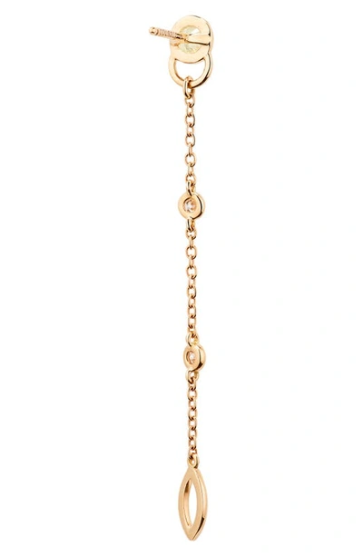 Shop Courbet Pont De Art Lab Created Diamond Single Linear Drop Earring In Rose Gold