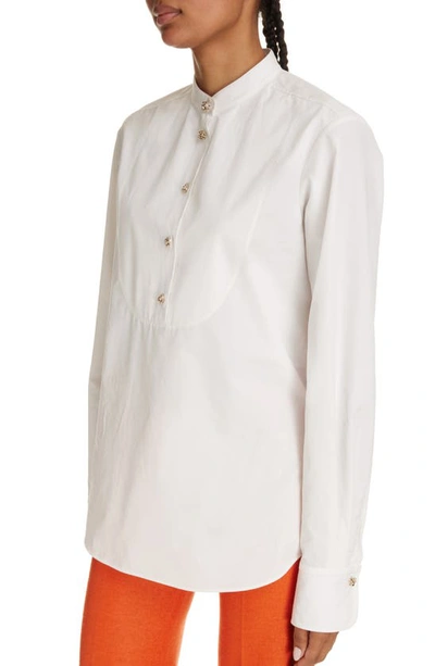 Shop Chloé Cotton Button-up Shirt In White