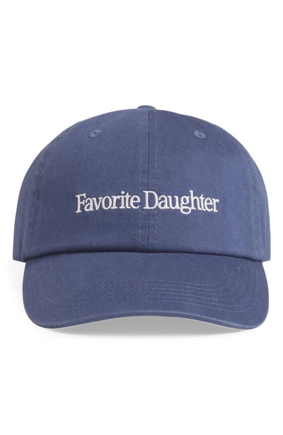 Shop Favorite Daughter Classic Logo Cotton Twill Baseball Cap In Navy