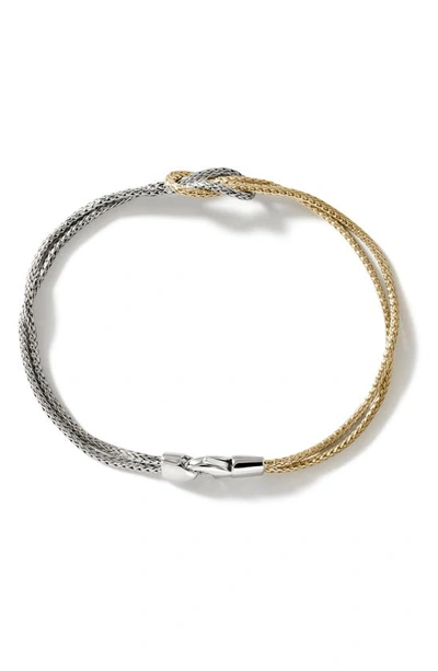 Shop John Hardy Classic Love Knot Chain Bracelet In Silver And Gold