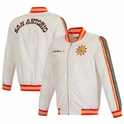 Shop Jh Design White San Antonio Spurs 2023/24 City Edition Nylon Full-zip Bomber Jacket