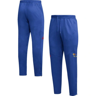 Shop Adidas Originals Adidas  Royal Kansas Jayhawks 2023 Travel Aeroready Tapered Pants