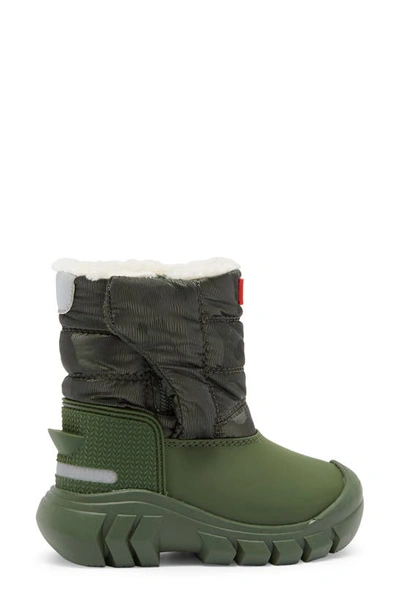 Hunter Kids' Intrepid Waterproof Snow Boot In Flexing Green