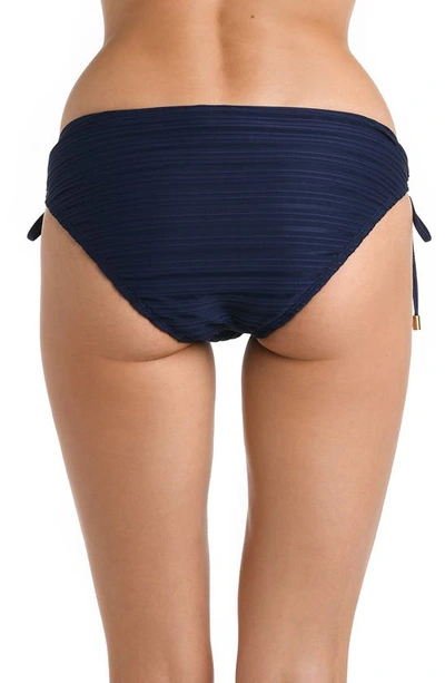 La Blanca Adjustable Loop Hipster Bikini Bottoms In Indigo