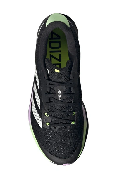 Shop Adidas Originals Adizero Sl Running Shoe In Black/ Zero Met./ Green Spark