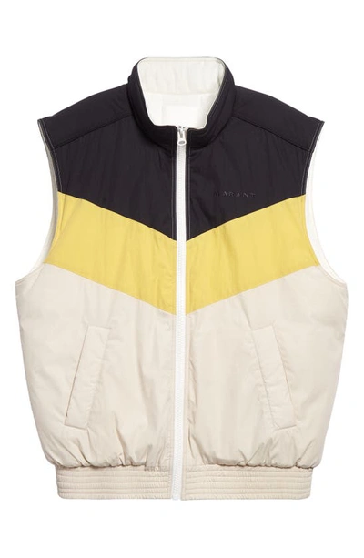 Shop Isabel Marant Bruce Colorblock Vest In Yellow