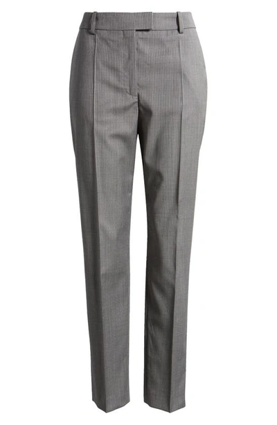 Shop Hugo Boss Tamata Pinstripe Virgin Wool Ankle Pants In Mini Pinstripe Suiting