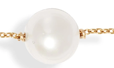 Poppy Finch Cultured Pearl Threader Earrings In 14k Yellow Gold