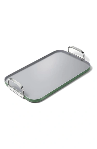 Shop Caraway Ceramic Nonstick Double Burner Griddle In Sage