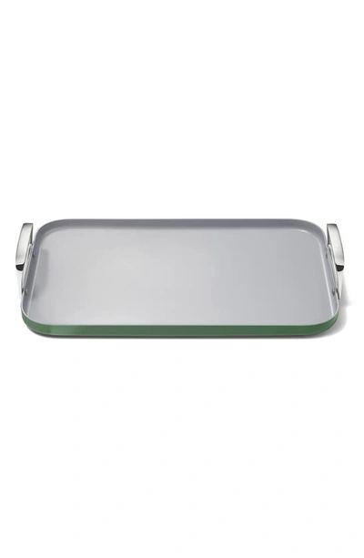 Caraway Ceramic Nonstick Double Burner Griddle In Sage