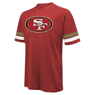 Shop Majestic Threads Nick Bosa Scarlet San Francisco 49ers Name & Number Oversize Fit T-shirt