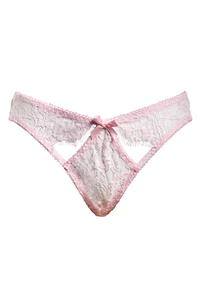 Shop Von Follies By Dita Von Teese Seduca Eyelash Lace Garter Belt In Cameo Pink