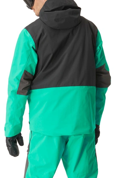 Shop Picture Organic Clothing Naikoon Water Repellent Jacket In Spectra Green-black