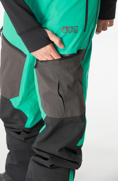 Shop Picture Organic Clothing Naikoon Waterproof Snow Pants In Spectra Green-black