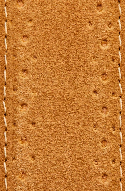 Shop Florsheim Lucky Perforated Suede Belt In Sand