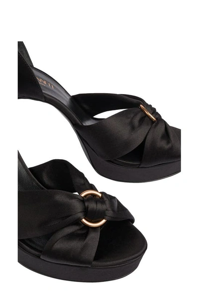 Shop Lk Bennett Aysha Satin Ankle Strap Sandal In Black