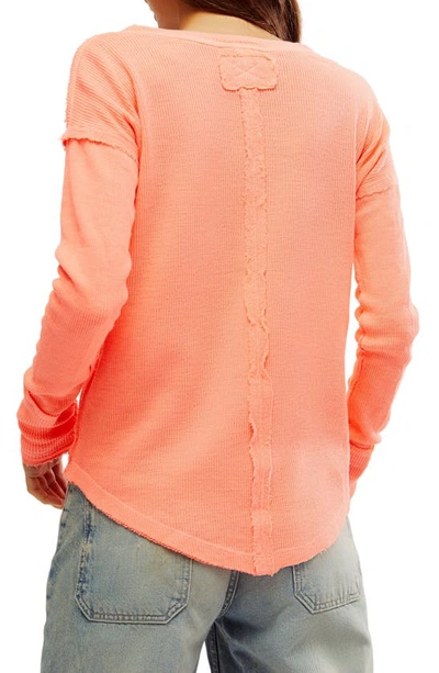 Shop Free People Sail Away V-neck Top In Fluorscent Coral