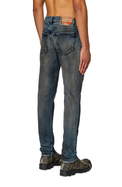 Shop Diesel D-strukt Distressed Slim Fit Jeans In Denim