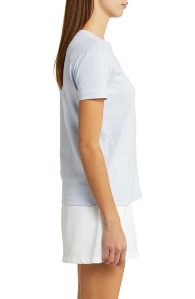 Shop Lacoste X Bandier Cotton Graphic T-shirt In S14 Phoenix Blue/ White