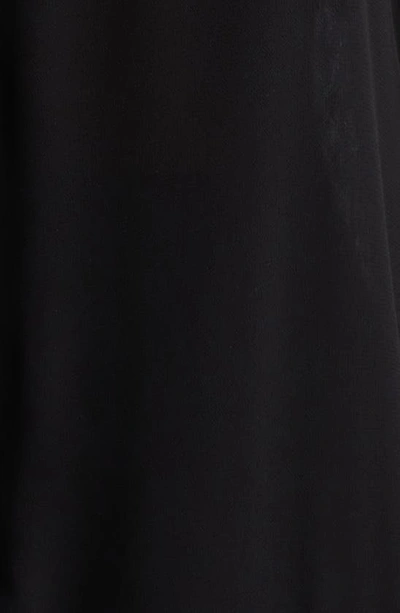 Shop Comme Des Garçons Bow Accent Tiered Georgette Midi Dress In Black