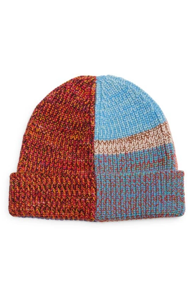 Shop Waste Yarn Project X Celia Pym Colorblock One Of A Kind Beanie In Red Multi