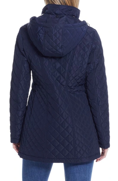 Gallery Quilted Jacket In Navy