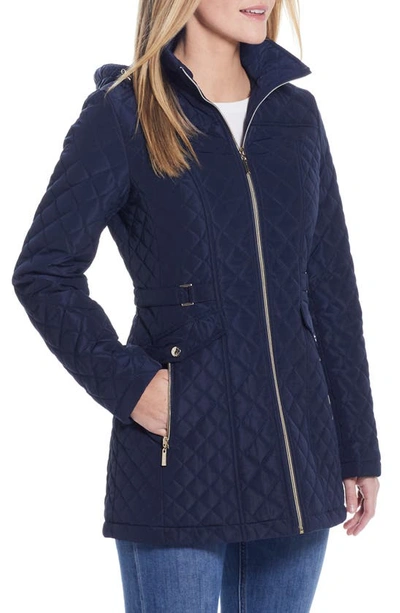 Gallery Quilted Jacket In Navy