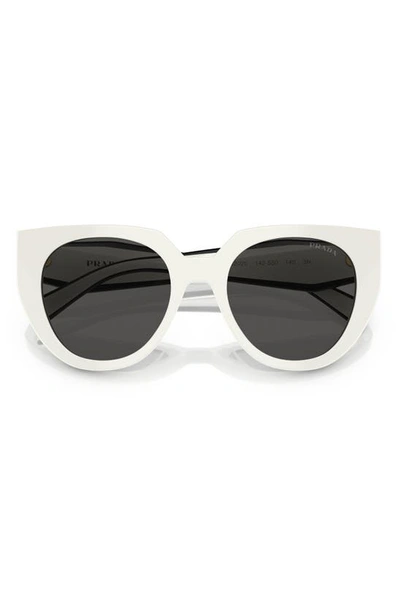 Shop Prada 52mm Cat Eye Sunglasses In Bone